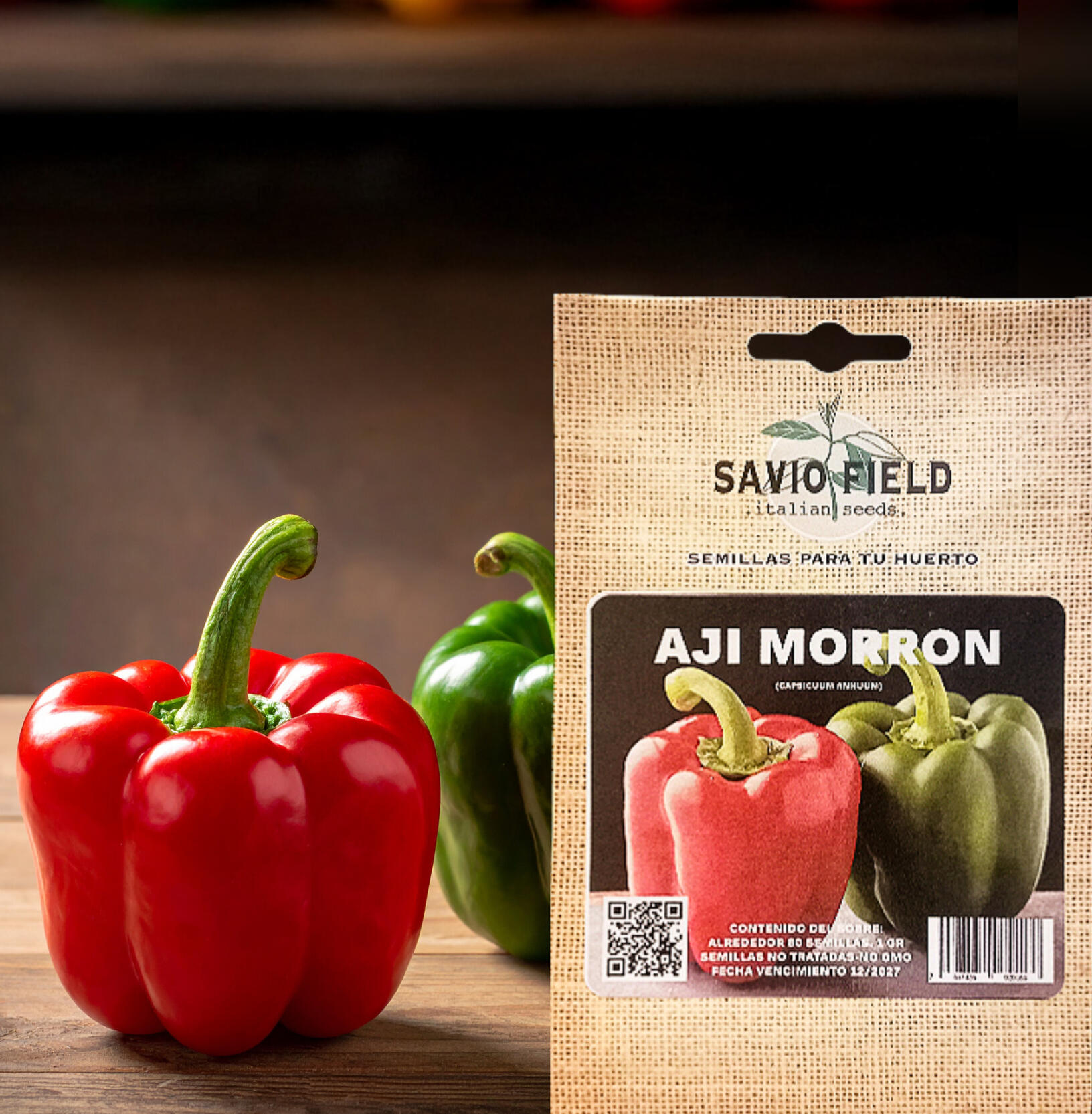 Ají Monroe (Capsicum annuum var. Monroe) Características: Variedad híbrida de ají picante, frutos medianos a grandes, color rojo intenso, sabor fuerte. Vitaminas: C, A, E, y B6.