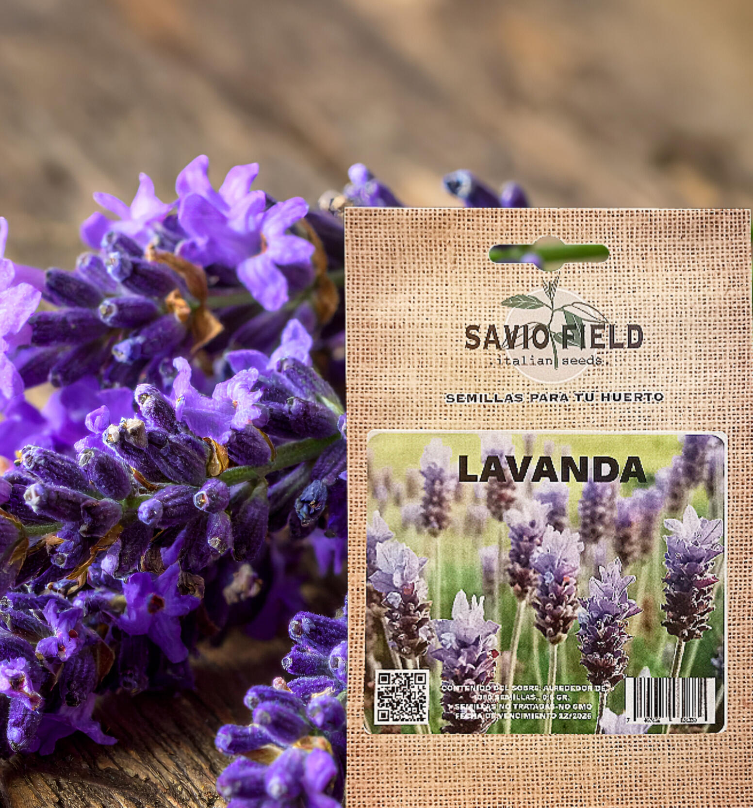 Lavanda (Lavandula angustifolia) Planta aromática y ornamental de flores lilas, muy perfumada. Apreciada en jardinería, perfumería y medicina natural. Se utiliza en infusiones relajantes, aceites esenciales y como repelente natural de insectos.