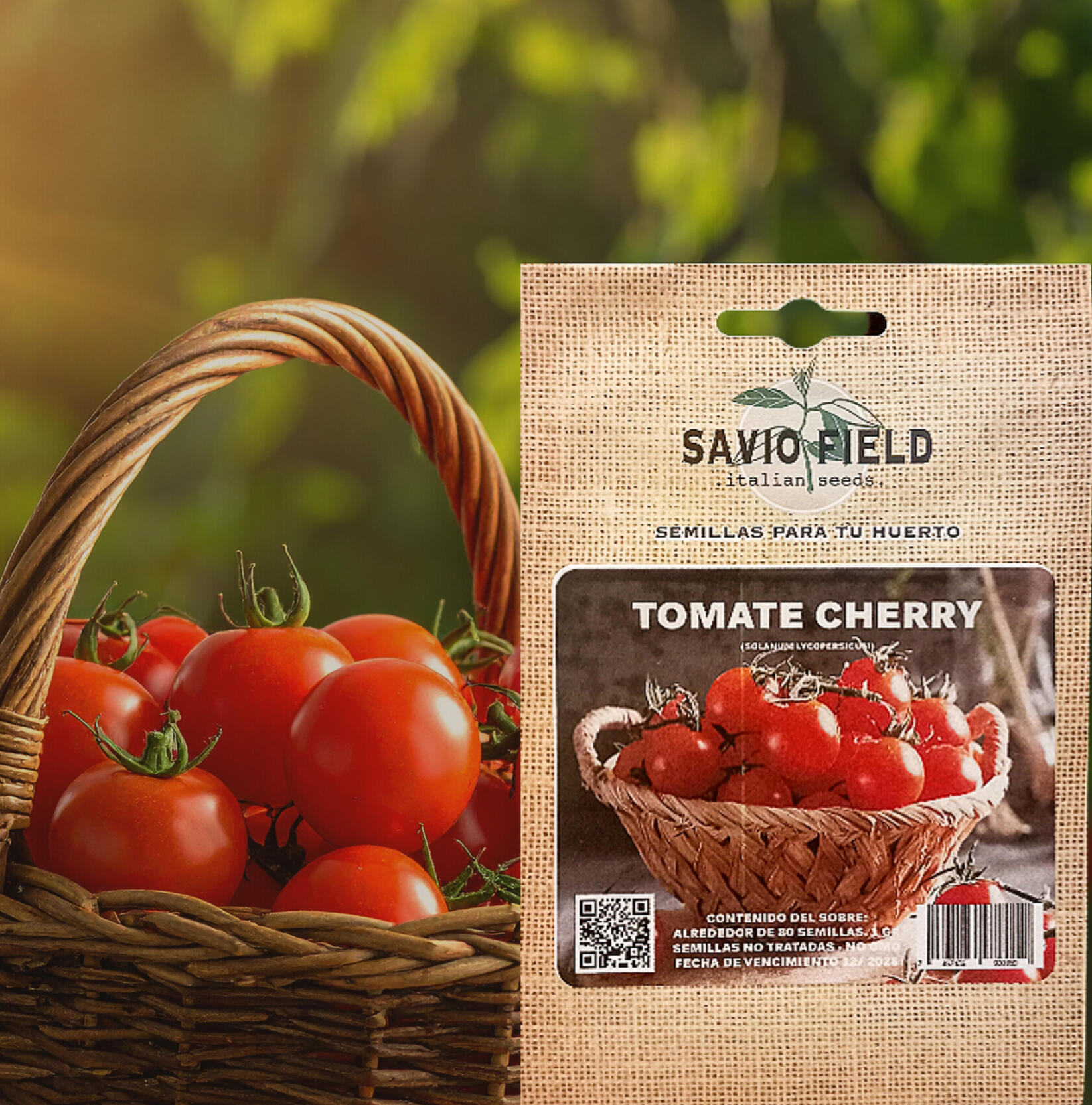 Tomate Cherry (Solanum lycopersicum var. cerasiforme) Características: Frutos pequeños y redondos, dulces, ideales para ensaladas. Vitaminas: C, A, K, B6, y antioxidantes como licopeno.