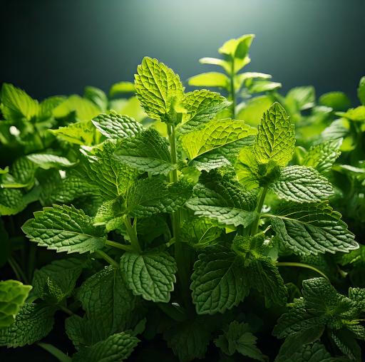 La menta es una planta herbácea perenne de la familia Lamiaceae, conocida por su aroma fresco y propiedades digestivas y medicinales. Sus tallos son verdes, erectos o ligeramente rastreros, y pueden alcanzar entre 30 y 90 cm de altura. Las hojas son opuest